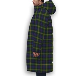 ScotsTee Shop Scottish Gordon of Esslemont Crest Tartan Long Down Jacket Winter White Duck Down Plaid