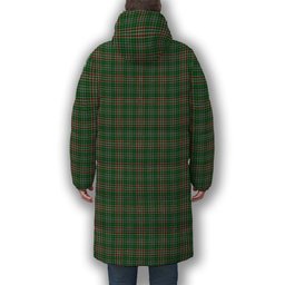 ScotsTee Shop Scottish Gayre Dress Crest Tartan Long Down Jacket Winter White Duck Down Plaid