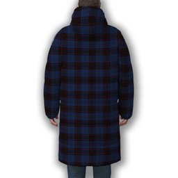 ScotsTee Shop Scottish Home Vestiarium Scoticum Crest Tartan Long Down Jacket Winter White Duck Down Plaid