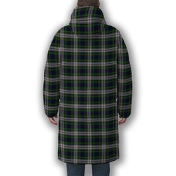 ScotsTee Shop Scottish Gordon Dress 1965 Crest Tartan Long Down Jacket Winter White Duck Down Plaid
