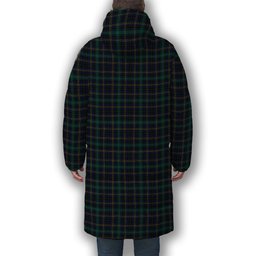 ScotsTee Shop Scottish Hope Vere Modern Clan Crest Tartan Long Down Jacket Winter White Duck Down Plaid
