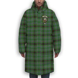 ScotsTee Shop Scottish Duncan of Sketraw Ancient Crest Tartan Long Down Jacket Winter White Duck Down Plaid