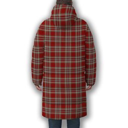 ScotsTee Shop Scottish Drummond of Perth Dress 3 Crest Tartan Long Down Jacket Winter White Duck Down Plaid