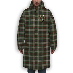 ScotsTee Shop Scottish Fraser Hunting Dress Crest Tartan Long Down Jacket Winter White Duck Down Plaid