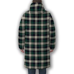 ScotsTee Shop Scottish Graham Dress Modern Crest Tartan Long Down Jacket Winter White Duck Down Plaid