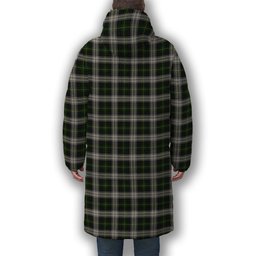 ScotsTee Shop Scottish Gordon Dress MacGregor-Hastie Crest Tartan Long Down Jacket Winter White Duck Down Plaid