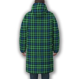 ScotsTee Shop Scottish Graham of Montrose Ancient Crest Tartan Long Down Jacket Winter White Duck Down Plaid