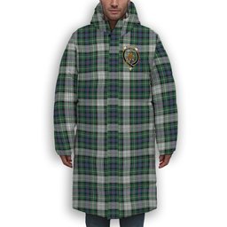 ScotsTee Shop Scottish McKenzie Dress Ancient Crest Tartan Long Down Jacket Winter White Duck Down Plaid