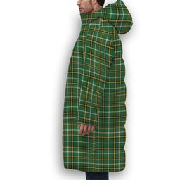 ScotsTee Shop Scottish Foster Hunting Ancient Crest Tartan Long Down Jacket Winter White Duck Down Plaid