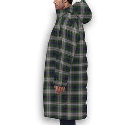 ScotsTee Shop Scottish Murray of Atholl Dress Crest Tartan Long Down Jacket Winter White Duck Down Plaid