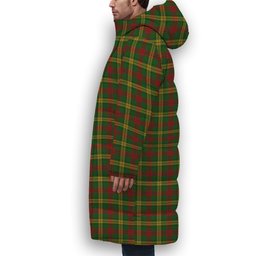 ScotsTee Shop Scottish McMillan Society of Glasgow Crest Tartan Long Down Jacket Winter White Duck Down Plaid