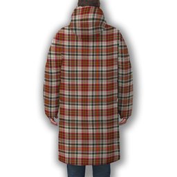 ScotsTee Shop Scottish MacAlister Dress Modern Crest Tartan Long Down Jacket Winter White Duck Down Plaid