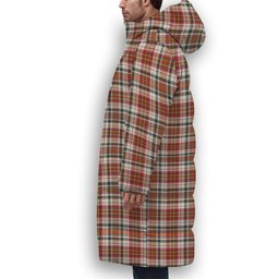 ScotsTee Shop Scottish MacAlister Dress Modern Crest Tartan Long Down Jacket Winter White Duck Down Plaid