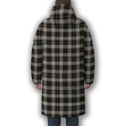 ScotsTee Shop Scottish MacFie of Colonsay Dress Crest Tartan Long Down Jacket Winter White Duck Down Plaid