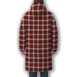 ScotsTee Shop Scottish McPhee Dress Ancient Crest Tartan Long Down Jacket Winter White Duck Down Plaid