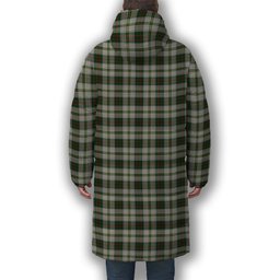 ScotsTee Shop Scottish Tailyour Dress 2 Crest Tartan Long Down Jacket Winter White Duck Down Plaid