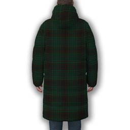 ScotsTee Shop Scottish McGillivray Hunting Modern Crest Tartan Long Down Jacket Winter White Duck Down Plaid
