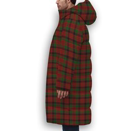 ScotsTee Shop Scottish MacNicol Inverness Tweed Mill Co Ltd Crest Tartan Long Down Jacket Winter White Duck Down Plaid