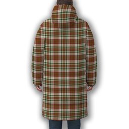 ScotsTee Shop Scottish McAlister Dress Ancient Crest Tartan Long Down Jacket Winter White Duck Down Plaid