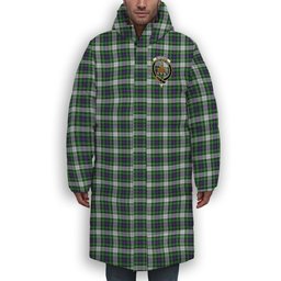 ScotsTee Shop Scottish McKenzie Dress Modern Crest Tartan Long Down Jacket Winter White Duck Down Plaid