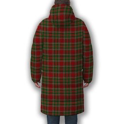 ScotsTee Shop Scottish MacLeod of Gesto 1 Crest Tartan Long Down Jacket Winter White Duck Down Plaid