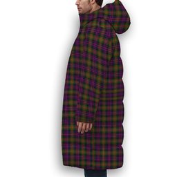ScotsTee Shop Scottish McDonell Of Glengarry Modern Crest Tartan Long Down Jacket Winter White Duck Down Plaid