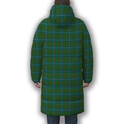 ScotsTee Shop Scottish Turnbull Hunting Ancient Clan Crest Tartan Long Down Jacket Winter White Duck Down Plaid