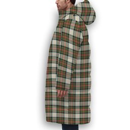 ScotsTee Shop Scottish Stewart Dress Ancient Crest Tartan Long Down Jacket Winter White Duck Down Plaid
