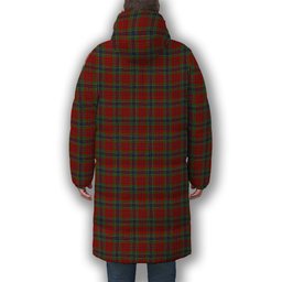ScotsTee Shop Scottish MacLean of Duart Crest Tartan Long Down Jacket Winter White Duck Down Plaid