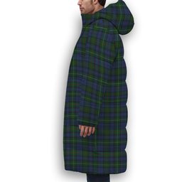 ScotsTee Shop Scottish MacKenzie Vestiarium Scoticum Crest Tartan Long Down Jacket Winter White Duck Down Plaid