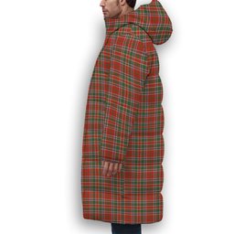 ScotsTee Shop Scottish McDonald of Lochmaddy Ancient Crest Tartan Long Down Jacket Winter White Duck Down Plaid