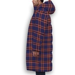 ScotsTee Shop Scottish Laing of Archiestown Crest Tartan Long Down Jacket Winter White Duck Down Plaid