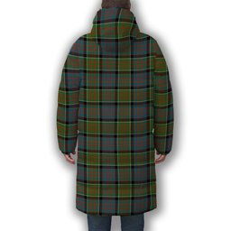 ScotsTee Shop Scottish MacDonald of Clan Ranald Ancient Crest Tartan Long Down Jacket Winter White Duck Down Plaid