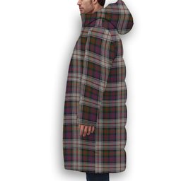 ScotsTee Shop Scottish McDonald Dress Modern Crest Tartan Long Down Jacket Winter White Duck Down Plaid