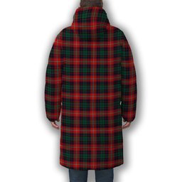 ScotsTee Shop Scottish Rattray of Lude Modern Crest Tartan Long Down Jacket Winter White Duck Down Plaid