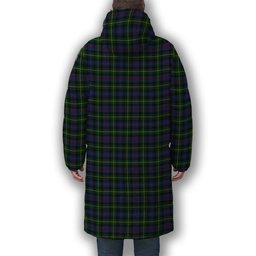 ScotsTee Shop Scottish MacLeod of Gesto 2 Crest Tartan Long Down Jacket Winter White Duck Down Plaid