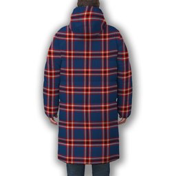 ScotsTee Shop Scottish Laing of Archiestown Modern Crest Tartan Long Down Jacket Winter White Duck Down Plaid