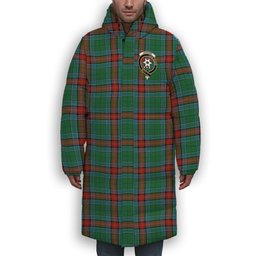 ScotsTee Shop Scottish Jardine Dress Ancient Crest Tartan Long Down Jacket Winter White Duck Down Plaid