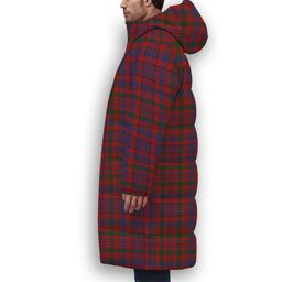ScotsTee Shop Scottish Murray of Tullibardine Crest Tartan Long Down Jacket Winter White Duck Down Plaid