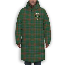 ScotsTee Shop Scottish Shaw of Tordarroch Hunting Ancient Crest Tartan Long Down Jacket Winter White Duck Down Plaid