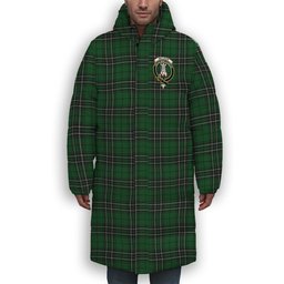 ScotsTee Shop Scottish McLean of Duart Hunting Crest Tartan Long Down Jacket Winter White Duck Down Plaid