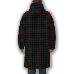 ScotsTee Shop Scottish Young Presidents Organisation Crest Tartan Long Down Jacket Winter White Duck Down Plaid
