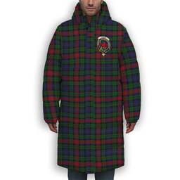 ScotsTee Shop Scottish Young Presidents Organisation Crest Tartan Long Down Jacket Winter White Duck Down Plaid
