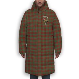 ScotsTee Shop Scottish MacDonald of Kingsburgh Crest Tartan Long Down Jacket Winter White Duck Down Plaid
