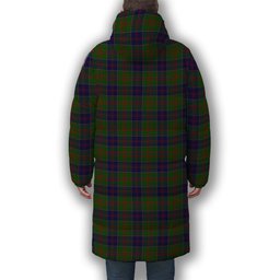 ScotsTee Shop Scottish Stewart of Appin Hunting Crest Tartan Long Down Jacket Winter White Duck Down Plaid