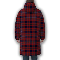 ScotsTee Shop Scottish Wishart Dress Crest Tartan Long Down Jacket Winter White Duck Down Plaid