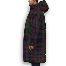 ScotsTee Shop Scottish MacDonald of Clan Ranald Crest Tartan Long Down Jacket Winter White Duck Down Plaid