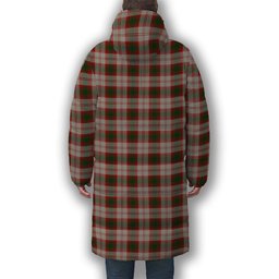 ScotsTee Shop Scottish Lindsay Dress Red Crest Tartan Long Down Jacket Winter White Duck Down Plaid