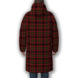 ScotsTee Shop Scottish Innes of Moray Crest Tartan Long Down Jacket Winter White Duck Down Plaid