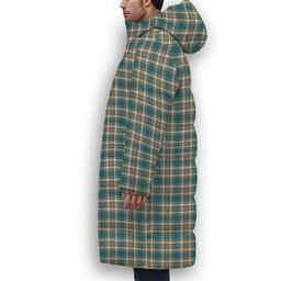 ScotsTee Shop Scottish Livingstone Dress Ancient Crest Tartan Long Down Jacket Winter White Duck Down Plaid